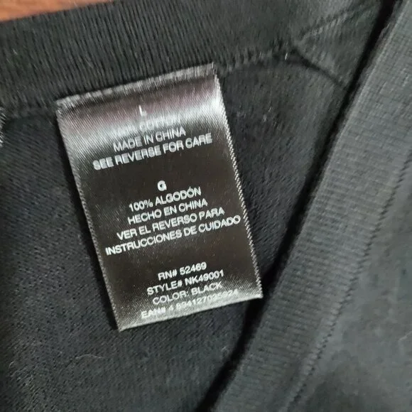 Norma Kamali Black Cotton V-Neck Long Sleeve Sweater Women's Size Large - Picture 5 of 8